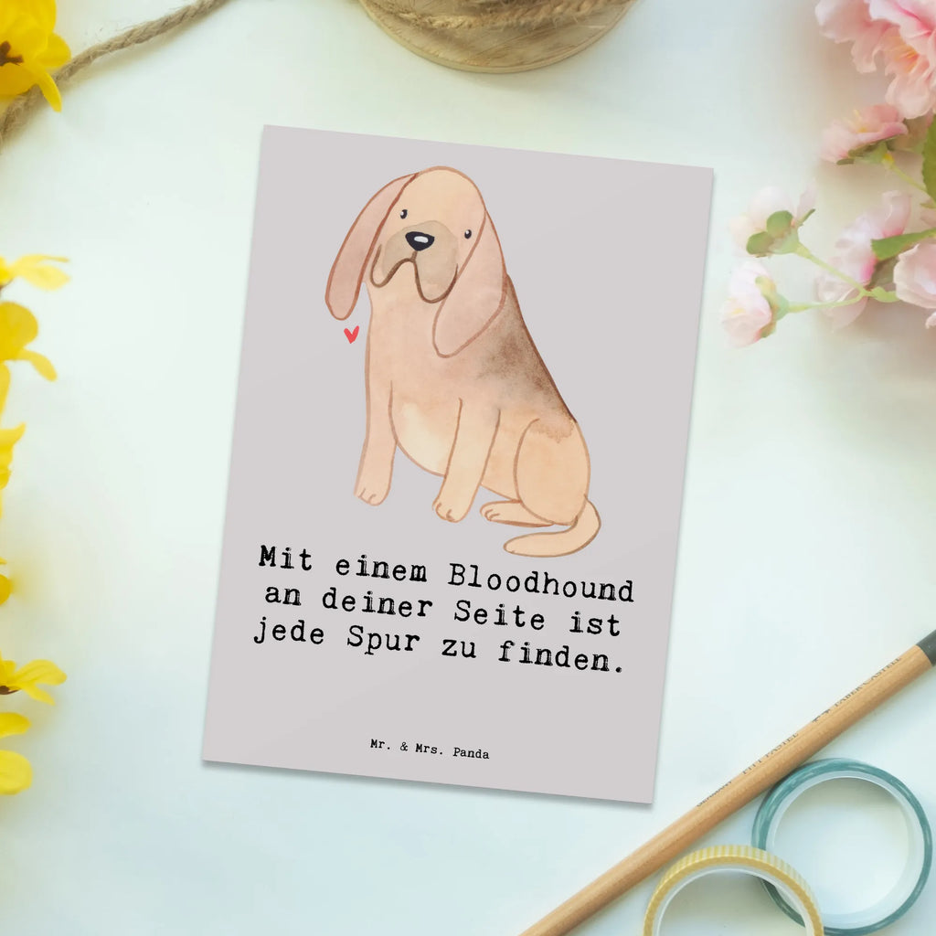 Postkarte Bloodhound Spur Postkarte, Karte, Geschenkkarte, Grußkarte, Einladung, Ansichtskarte, Geburtstagskarte, Einladungskarte, Dankeskarte, Ansichtskarten, Einladung Geburtstag, Einladungskarten Geburtstag, Hund, Hunderasse, Rassehund, Hundebesitzer, Geschenk, Tierfreund, Schenken, Welpe