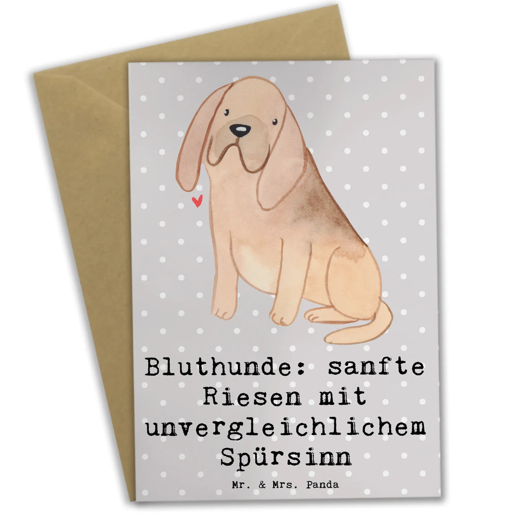 Grußkarte Bluthunde Grußkarte, Klappkarte, Einladungskarte, Glückwunschkarte, Hochzeitskarte, Geburtstagskarte, Karte, Ansichtskarten, Hund, Hunderasse, Rassehund, Hundebesitzer, Geschenk, Tierfreund, Schenken, Welpe