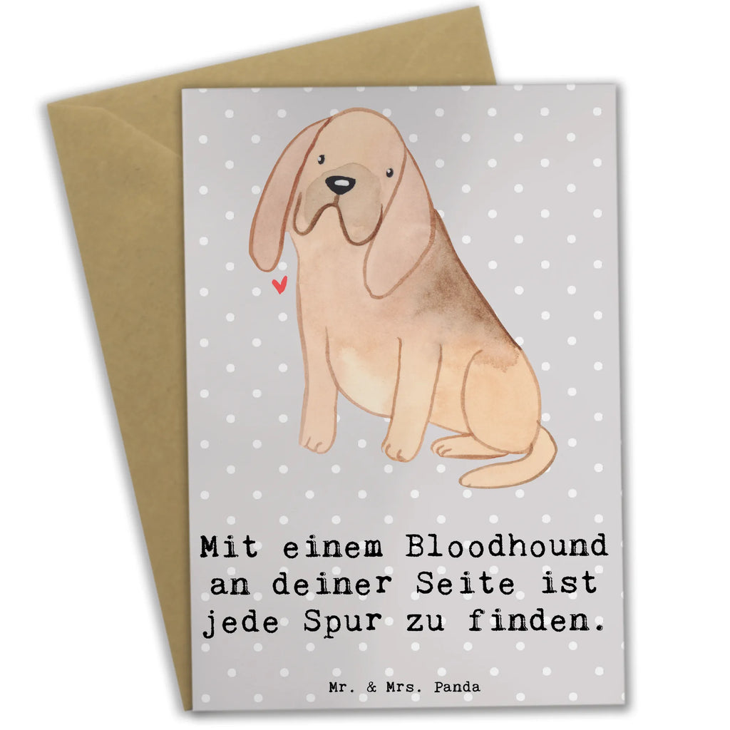 Grußkarte Bloodhound Spur Grußkarte, Klappkarte, Einladungskarte, Glückwunschkarte, Hochzeitskarte, Geburtstagskarte, Karte, Ansichtskarten, Hund, Hunderasse, Rassehund, Hundebesitzer, Geschenk, Tierfreund, Schenken, Welpe