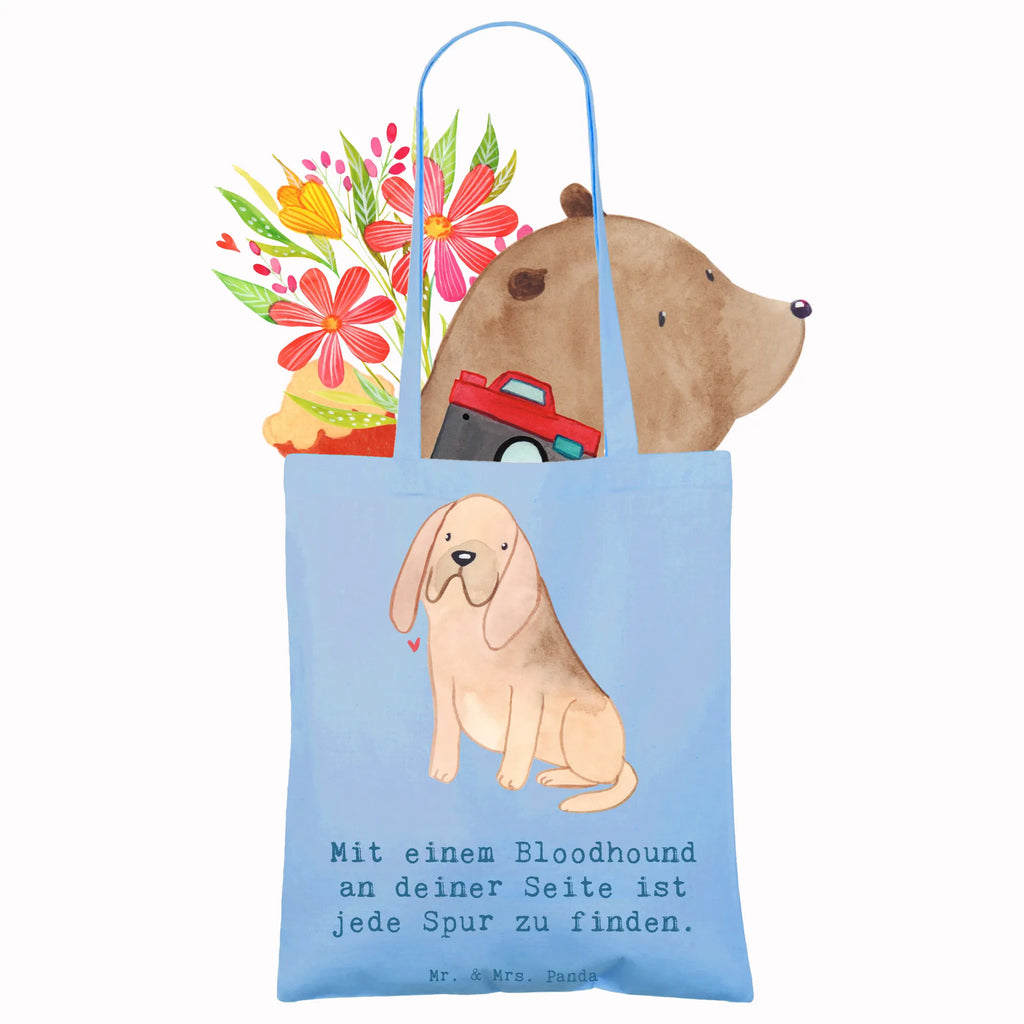 Tragetasche Bloodhound Spur Beuteltasche, Beutel, Einkaufstasche, Jutebeutel, Stoffbeutel, Tasche, Shopper, Umhängetasche, Strandtasche, Schultertasche, Stofftasche, Tragetasche, Badetasche, Jutetasche, Einkaufstüte, Laptoptasche, Hund, Hunderasse, Rassehund, Hundebesitzer, Geschenk, Tierfreund, Schenken, Welpe