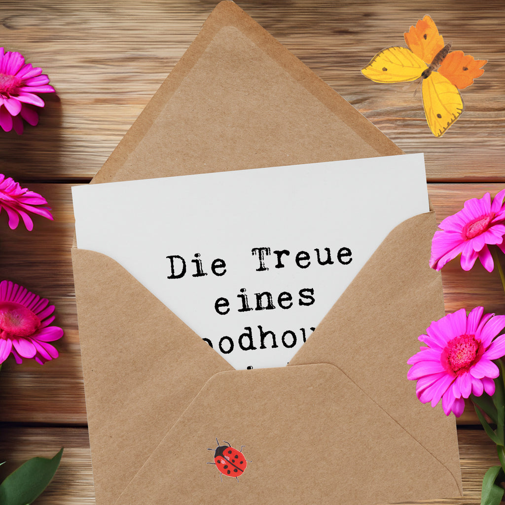 Deluxe Karte Spruch Bloodhound Treue Karte, Grußkarte, Klappkarte, Einladungskarte, Glückwunschkarte, Hochzeitskarte, Geburtstagskarte, Hochwertige Grußkarte, Hochwertige Klappkarte, Hund, Hunderasse, Rassehund, Hundebesitzer, Geschenk, Tierfreund, Schenken, Welpe