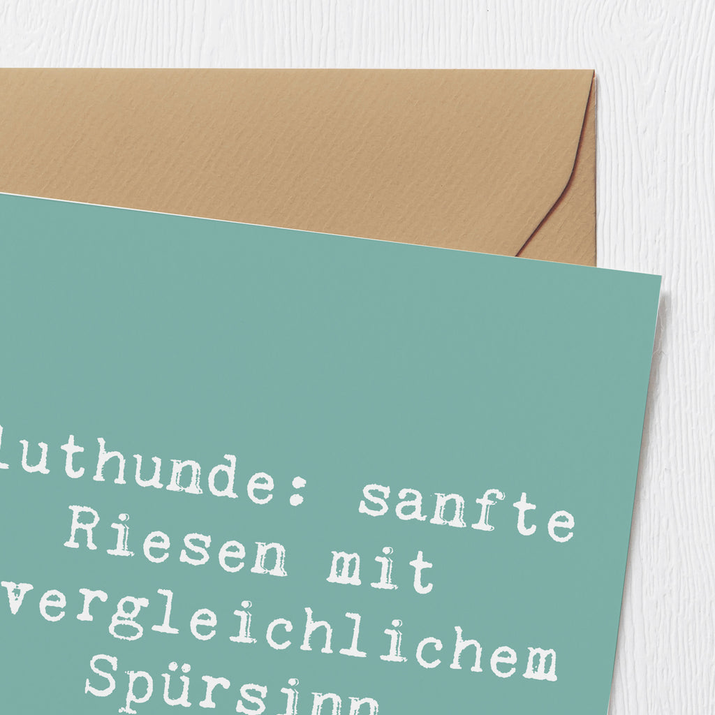 Deluxe Karte Spruch Bluthunde Karte, Grußkarte, Klappkarte, Einladungskarte, Glückwunschkarte, Hochzeitskarte, Geburtstagskarte, Hochwertige Grußkarte, Hochwertige Klappkarte, Hund, Hunderasse, Rassehund, Hundebesitzer, Geschenk, Tierfreund, Schenken, Welpe