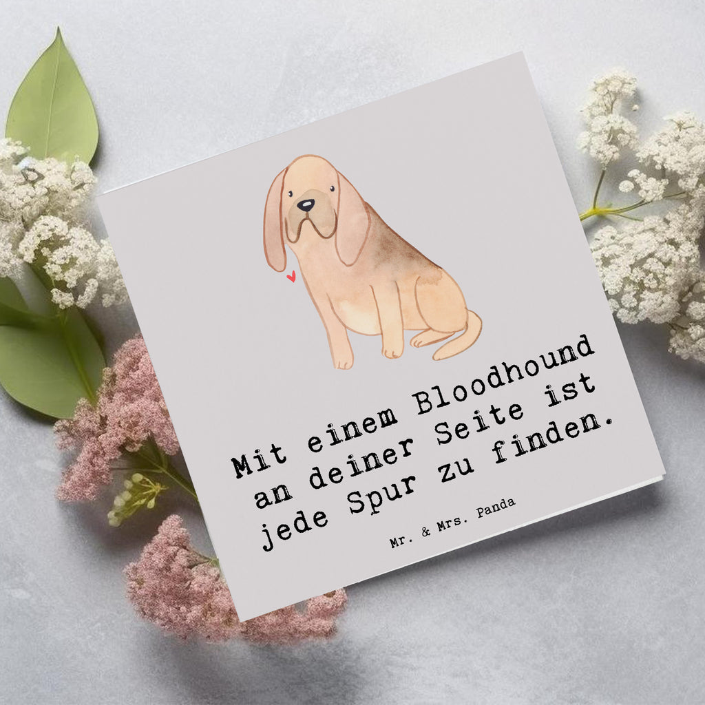 Deluxe Karte Bloodhound Spur Karte, Grußkarte, Klappkarte, Einladungskarte, Glückwunschkarte, Hochzeitskarte, Geburtstagskarte, Hochwertige Grußkarte, Hochwertige Klappkarte, Hund, Hunderasse, Rassehund, Hundebesitzer, Geschenk, Tierfreund, Schenken, Welpe