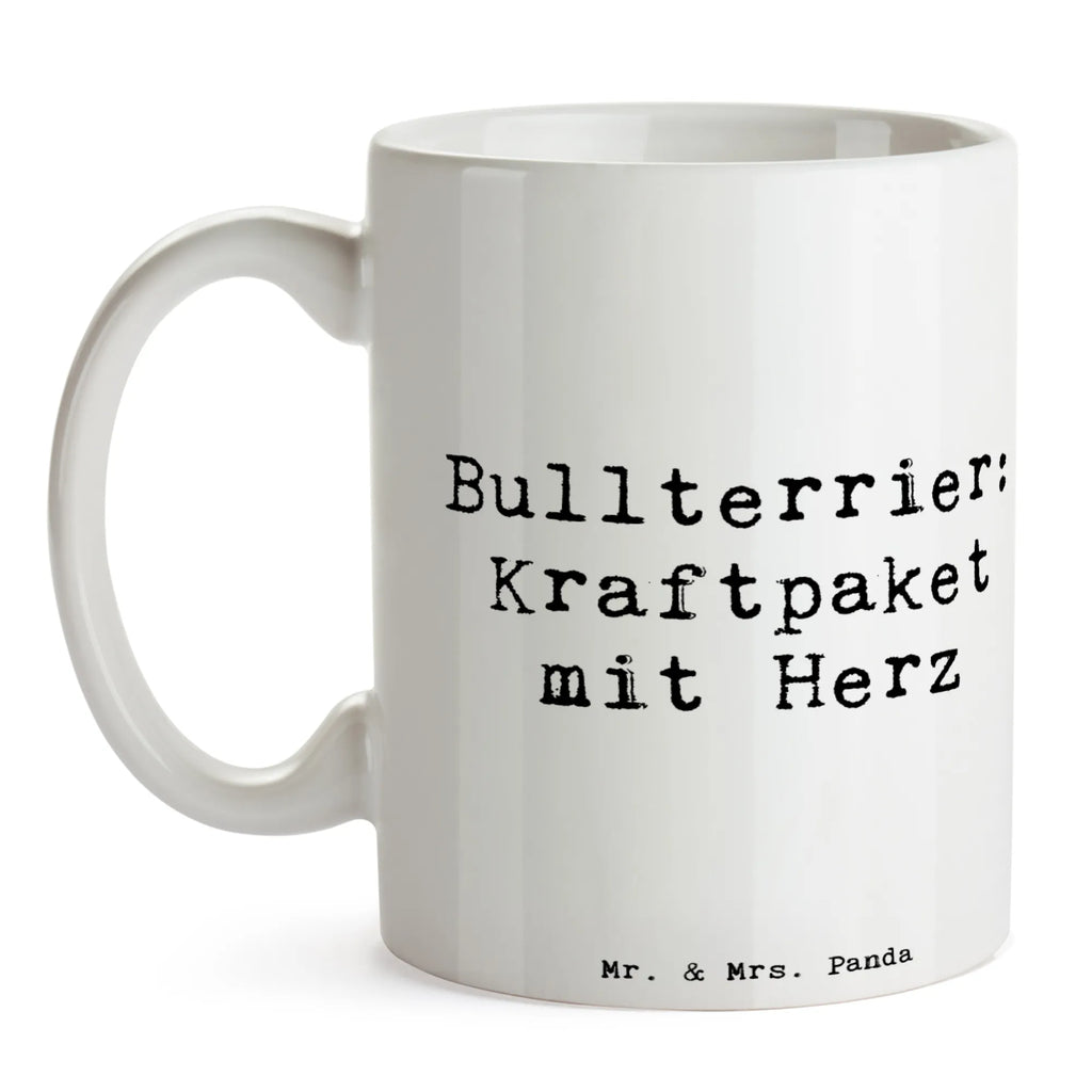 Tasse Spruch Bullterrier Kraftpaket Tasse, Kaffeetasse, Teetasse, Becher, Kaffeebecher, Teebecher, Keramiktasse, Porzellantasse, Büro Tasse, Geschenk Tasse, Tasse Sprüche, Tasse Motive, Kaffeetassen, Tasse bedrucken, Designer Tasse, Cappuccino Tassen, Schöne Teetassen, Hund, Hunderasse, Rassehund, Hundebesitzer, Geschenk, Tierfreund, Schenken, Welpe