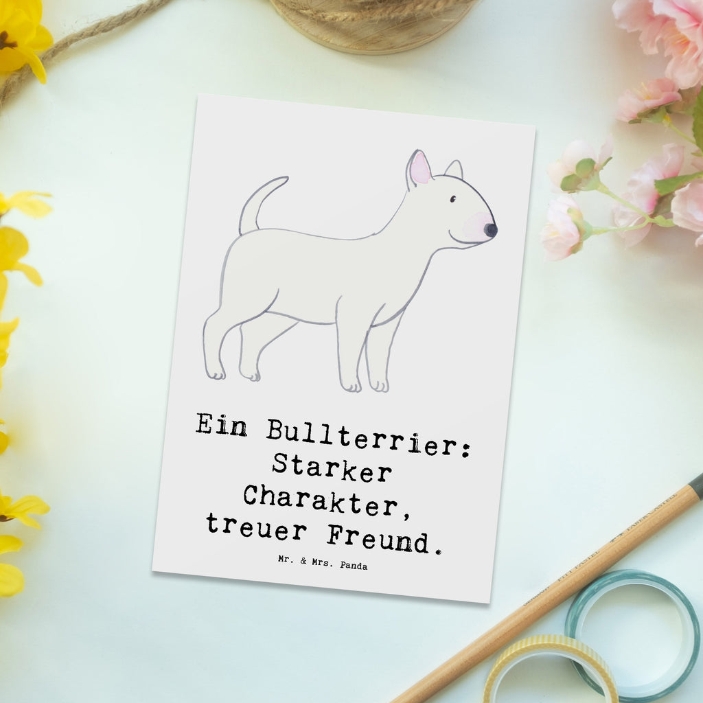 Postkarte Bullterrier Freund Postkarte, Karte, Geschenkkarte, Grußkarte, Einladung, Ansichtskarte, Geburtstagskarte, Einladungskarte, Dankeskarte, Ansichtskarten, Einladung Geburtstag, Einladungskarten Geburtstag, Hund, Hunderasse, Rassehund, Hundebesitzer, Geschenk, Tierfreund, Schenken, Welpe