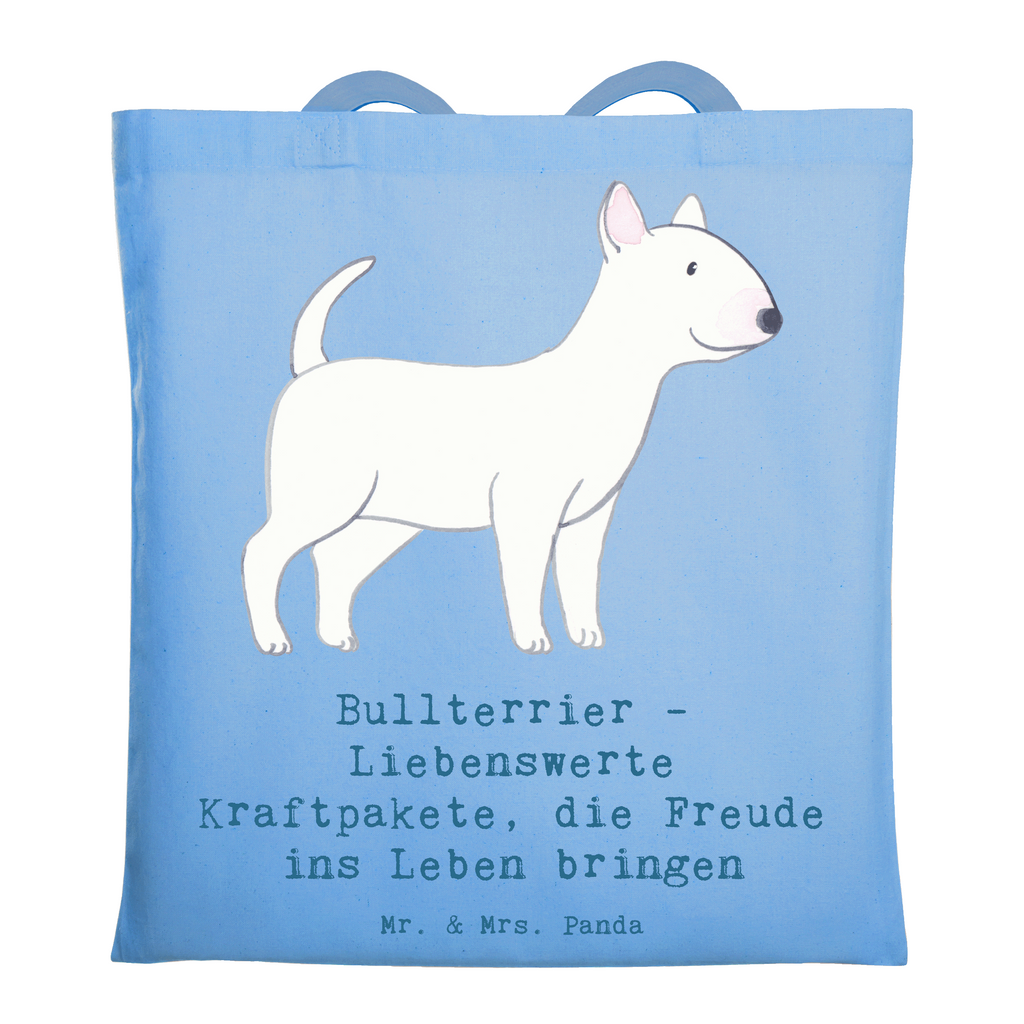 Tragetasche Bullterrier Kraftpaket Beuteltasche, Beutel, Einkaufstasche, Jutebeutel, Stoffbeutel, Tasche, Shopper, Umhängetasche, Strandtasche, Schultertasche, Stofftasche, Tragetasche, Badetasche, Jutetasche, Einkaufstüte, Laptoptasche, Hund, Hunderasse, Rassehund, Hundebesitzer, Geschenk, Tierfreund, Schenken, Welpe