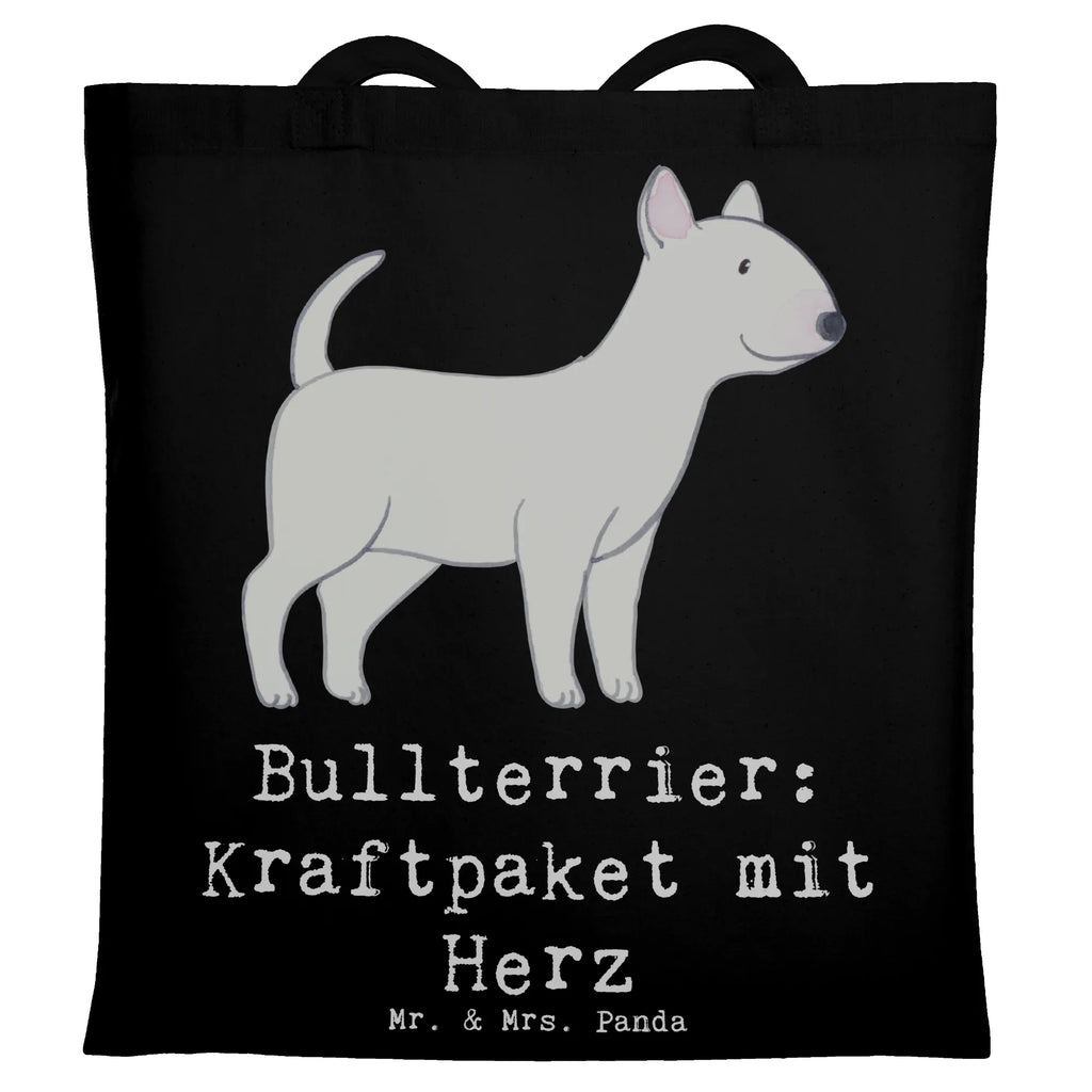 Tragetasche Bullterrier Kraftpaket Beuteltasche, Beutel, Einkaufstasche, Jutebeutel, Stoffbeutel, Tasche, Shopper, Umhängetasche, Strandtasche, Schultertasche, Stofftasche, Tragetasche, Badetasche, Jutetasche, Einkaufstüte, Laptoptasche, Hund, Hunderasse, Rassehund, Hundebesitzer, Geschenk, Tierfreund, Schenken, Welpe