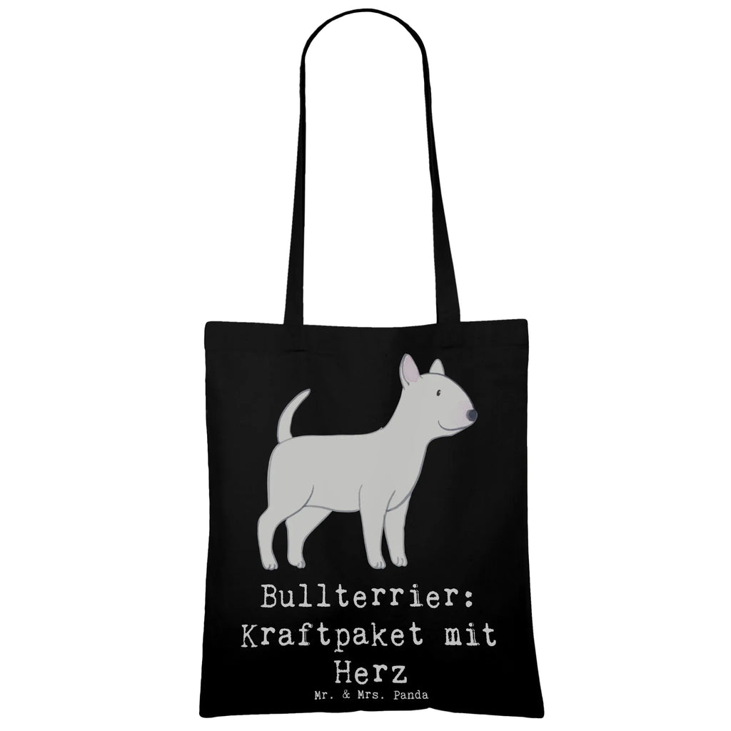 Tragetasche Bullterrier Kraftpaket Beuteltasche, Beutel, Einkaufstasche, Jutebeutel, Stoffbeutel, Tasche, Shopper, Umhängetasche, Strandtasche, Schultertasche, Stofftasche, Tragetasche, Badetasche, Jutetasche, Einkaufstüte, Laptoptasche, Hund, Hunderasse, Rassehund, Hundebesitzer, Geschenk, Tierfreund, Schenken, Welpe