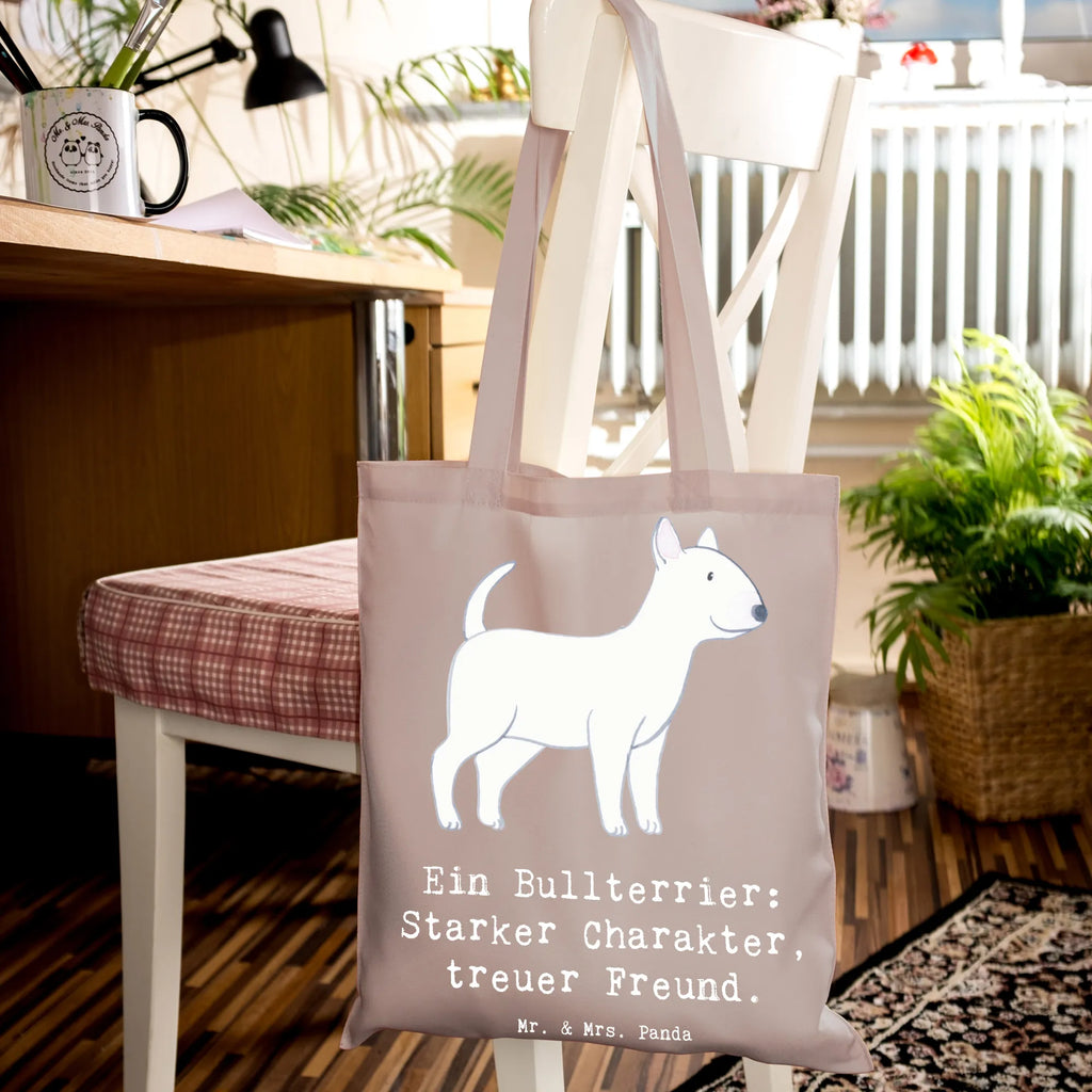 Tragetasche Bullterrier Freund Beuteltasche, Beutel, Einkaufstasche, Jutebeutel, Stoffbeutel, Tasche, Shopper, Umhängetasche, Strandtasche, Schultertasche, Stofftasche, Tragetasche, Badetasche, Jutetasche, Einkaufstüte, Laptoptasche, Hund, Hunderasse, Rassehund, Hundebesitzer, Geschenk, Tierfreund, Schenken, Welpe