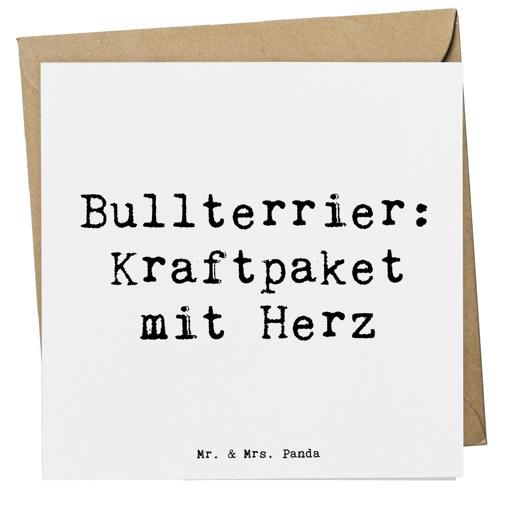 Deluxe Karte Spruch Bullterrier Kraftpaket Karte, Grußkarte, Klappkarte, Einladungskarte, Glückwunschkarte, Hochzeitskarte, Geburtstagskarte, Hochwertige Grußkarte, Hochwertige Klappkarte, Hund, Hunderasse, Rassehund, Hundebesitzer, Geschenk, Tierfreund, Schenken, Welpe