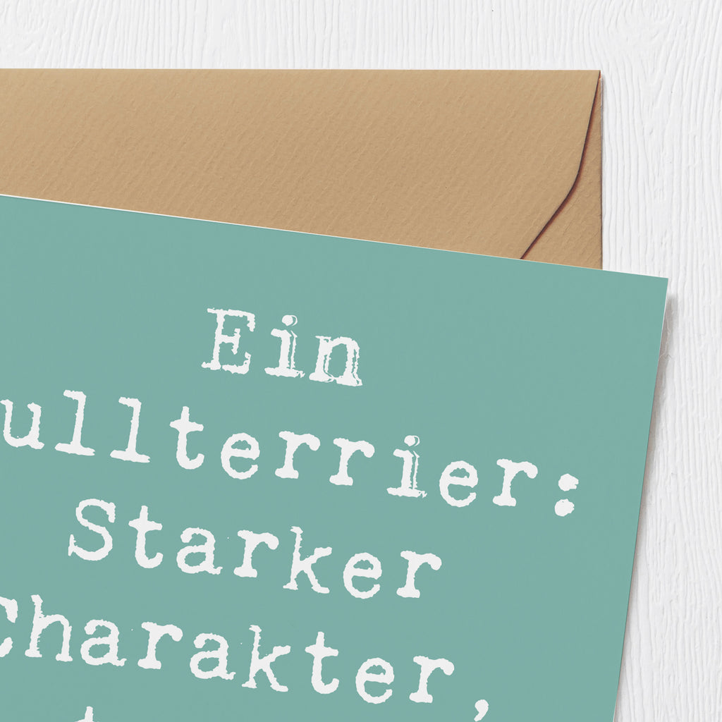 Deluxe Karte Spruch Bullterrier Freund Karte, Grußkarte, Klappkarte, Einladungskarte, Glückwunschkarte, Hochzeitskarte, Geburtstagskarte, Hochwertige Grußkarte, Hochwertige Klappkarte, Hund, Hunderasse, Rassehund, Hundebesitzer, Geschenk, Tierfreund, Schenken, Welpe