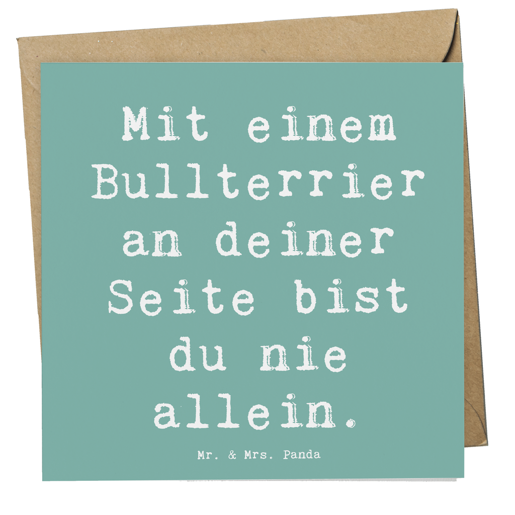 Deluxe Karte Spruch Bullterrier Begleiter Karte, Grußkarte, Klappkarte, Einladungskarte, Glückwunschkarte, Hochzeitskarte, Geburtstagskarte, Hochwertige Grußkarte, Hochwertige Klappkarte, Hund, Hunderasse, Rassehund, Hundebesitzer, Geschenk, Tierfreund, Schenken, Welpe