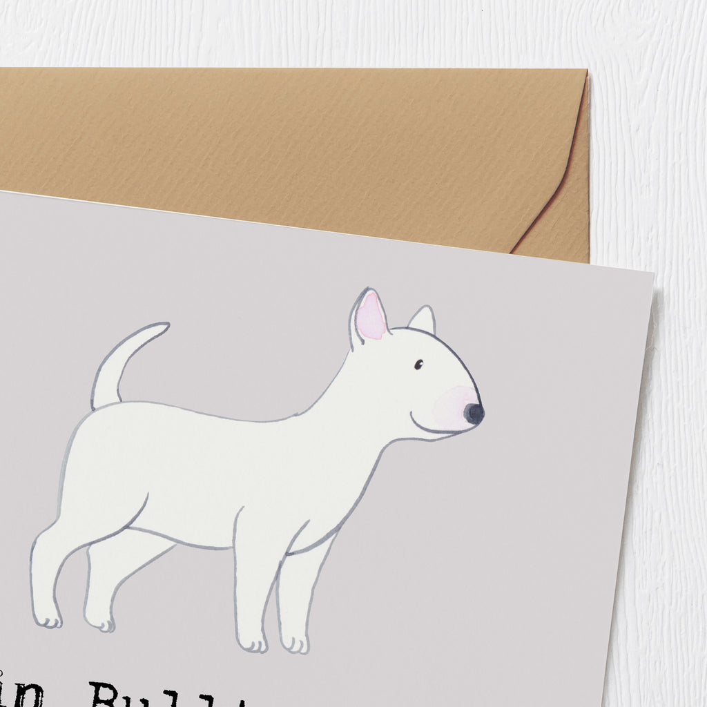 Deluxe Karte Bullterrier Freund Karte, Grußkarte, Klappkarte, Einladungskarte, Glückwunschkarte, Hochzeitskarte, Geburtstagskarte, Hochwertige Grußkarte, Hochwertige Klappkarte, Hund, Hunderasse, Rassehund, Hundebesitzer, Geschenk, Tierfreund, Schenken, Welpe