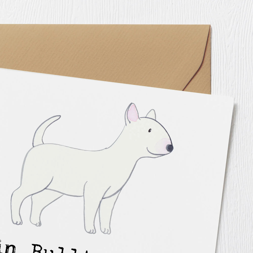 Deluxe Karte Bullterrier Freund Karte, Grußkarte, Klappkarte, Einladungskarte, Glückwunschkarte, Hochzeitskarte, Geburtstagskarte, Hochwertige Grußkarte, Hochwertige Klappkarte, Hund, Hunderasse, Rassehund, Hundebesitzer, Geschenk, Tierfreund, Schenken, Welpe