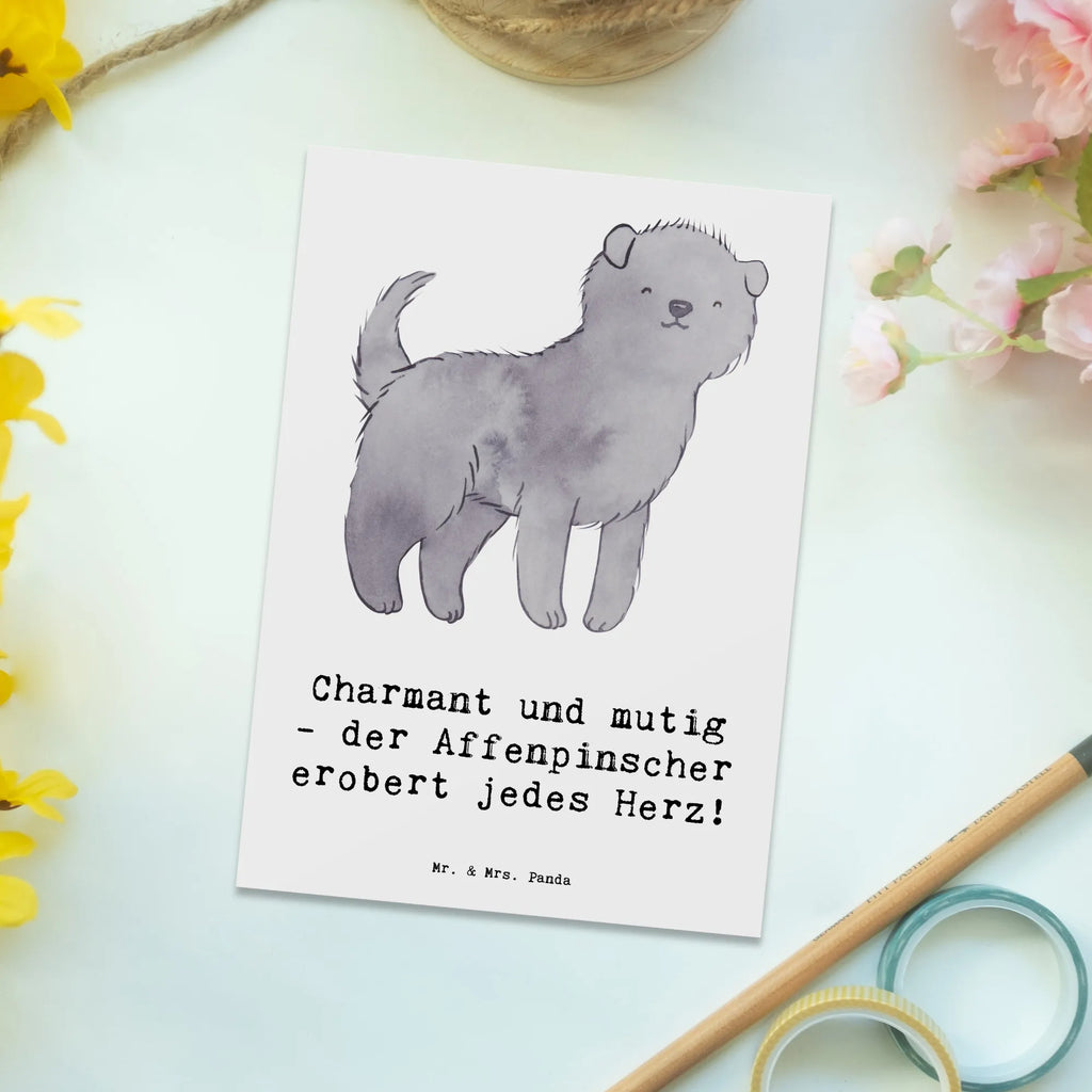 Postkarte Affenpinscher Charmeur Postkarte, Karte, Geschenkkarte, Grußkarte, Einladung, Ansichtskarte, Geburtstagskarte, Einladungskarte, Dankeskarte, Ansichtskarten, Einladung Geburtstag, Einladungskarten Geburtstag, Hund, Hunderasse, Rassehund, Hundebesitzer, Geschenk, Tierfreund, Schenken, Welpe