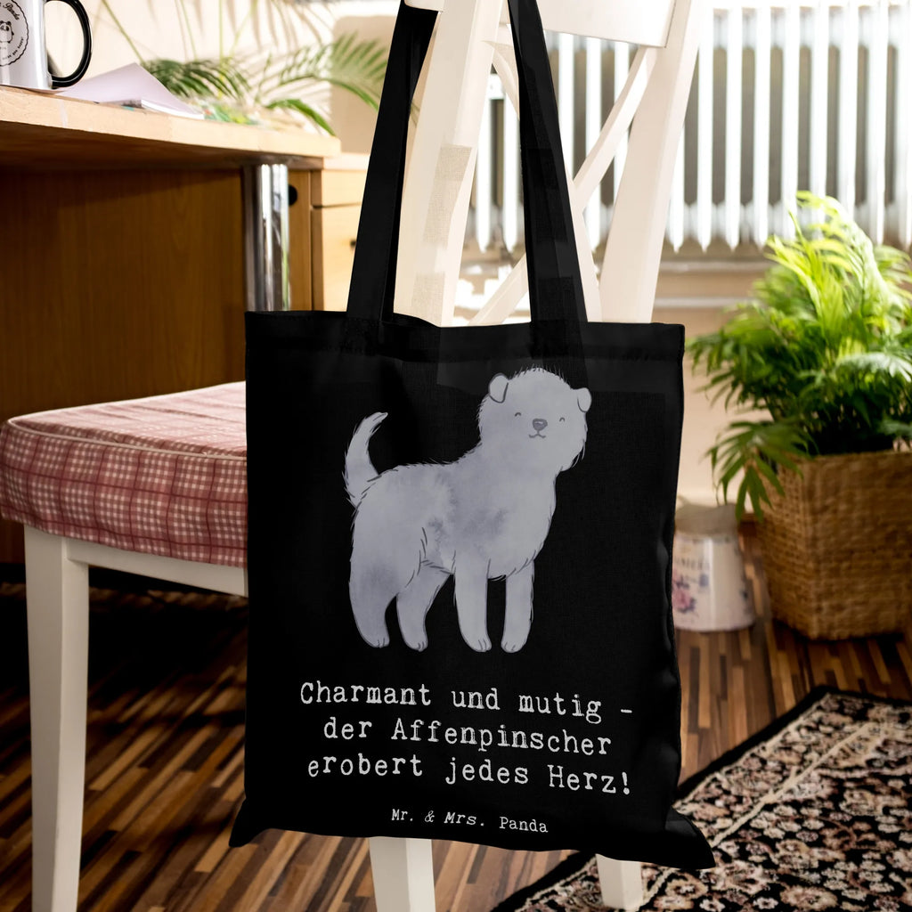 Tragetasche Affenpinscher Charmeur Beuteltasche, Beutel, Einkaufstasche, Jutebeutel, Stoffbeutel, Tasche, Shopper, Umhängetasche, Strandtasche, Schultertasche, Stofftasche, Tragetasche, Badetasche, Jutetasche, Einkaufstüte, Laptoptasche, Hund, Hunderasse, Rassehund, Hundebesitzer, Geschenk, Tierfreund, Schenken, Welpe