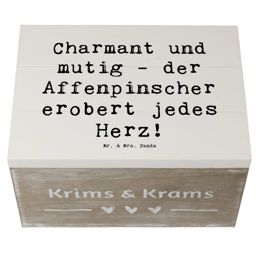 Holzkiste Spruch Affenpinscher Charmeur Holzkiste, Kiste, Schatzkiste, Truhe, Schatulle, XXL, Erinnerungsbox, Erinnerungskiste, Dekokiste, Aufbewahrungsbox, Geschenkbox, Geschenkdose, Hund, Hunderasse, Rassehund, Hundebesitzer, Geschenk, Tierfreund, Schenken, Welpe