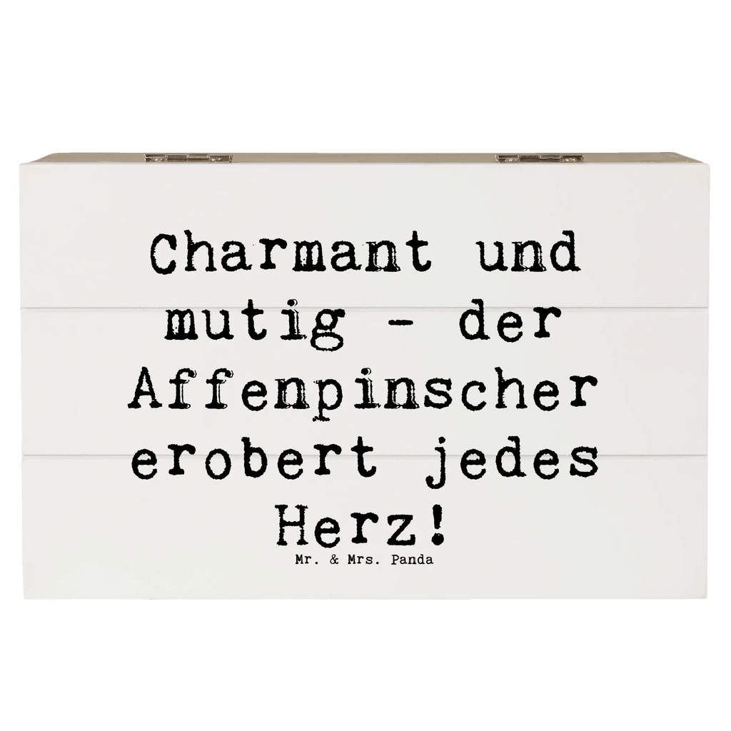 Holzkiste Spruch Affenpinscher Charmeur Holzkiste, Kiste, Schatzkiste, Truhe, Schatulle, XXL, Erinnerungsbox, Erinnerungskiste, Dekokiste, Aufbewahrungsbox, Geschenkbox, Geschenkdose, Hund, Hunderasse, Rassehund, Hundebesitzer, Geschenk, Tierfreund, Schenken, Welpe