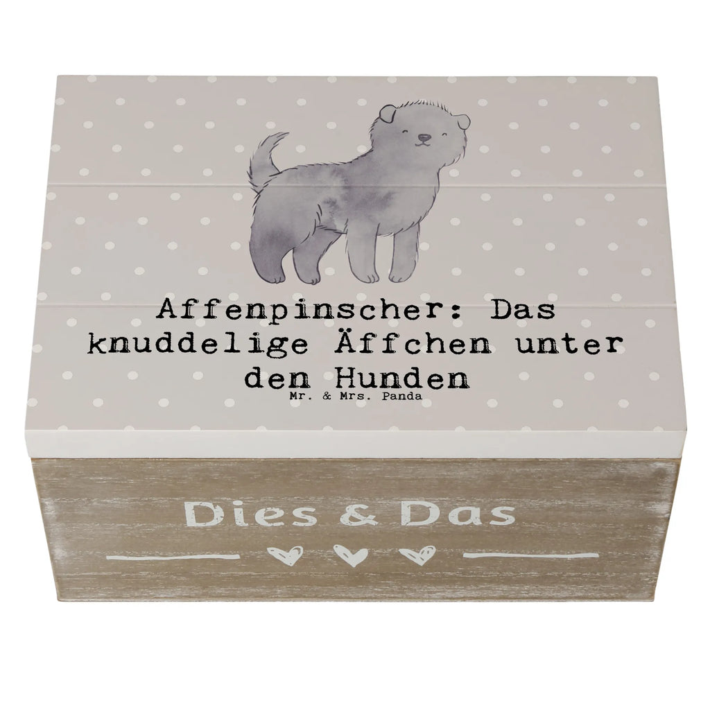 Holzkiste Affenpinscher Äffchen Holzkiste, Kiste, Schatzkiste, Truhe, Schatulle, XXL, Erinnerungsbox, Erinnerungskiste, Dekokiste, Aufbewahrungsbox, Geschenkbox, Geschenkdose, Hund, Hunderasse, Rassehund, Hundebesitzer, Geschenk, Tierfreund, Schenken, Welpe