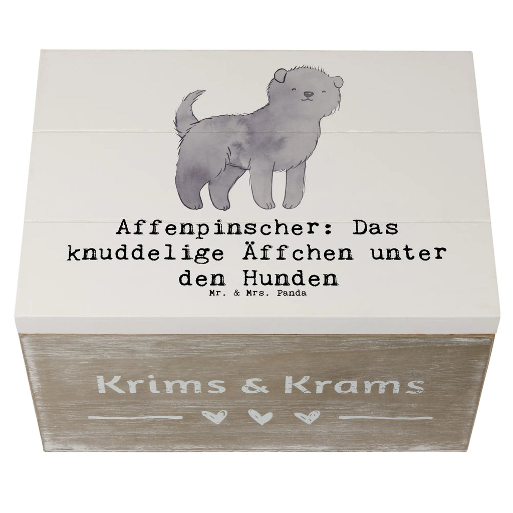 Holzkiste Affenpinscher Äffchen Holzkiste, Kiste, Schatzkiste, Truhe, Schatulle, XXL, Erinnerungsbox, Erinnerungskiste, Dekokiste, Aufbewahrungsbox, Geschenkbox, Geschenkdose, Hund, Hunderasse, Rassehund, Hundebesitzer, Geschenk, Tierfreund, Schenken, Welpe