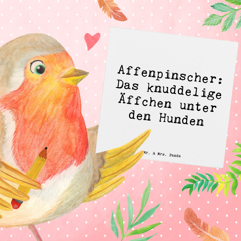 Deluxe Karte Spruch Affenpinscher Äffchen Karte, Grußkarte, Klappkarte, Einladungskarte, Glückwunschkarte, Hochzeitskarte, Geburtstagskarte, Hochwertige Grußkarte, Hochwertige Klappkarte, Hund, Hunderasse, Rassehund, Hundebesitzer, Geschenk, Tierfreund, Schenken, Welpe