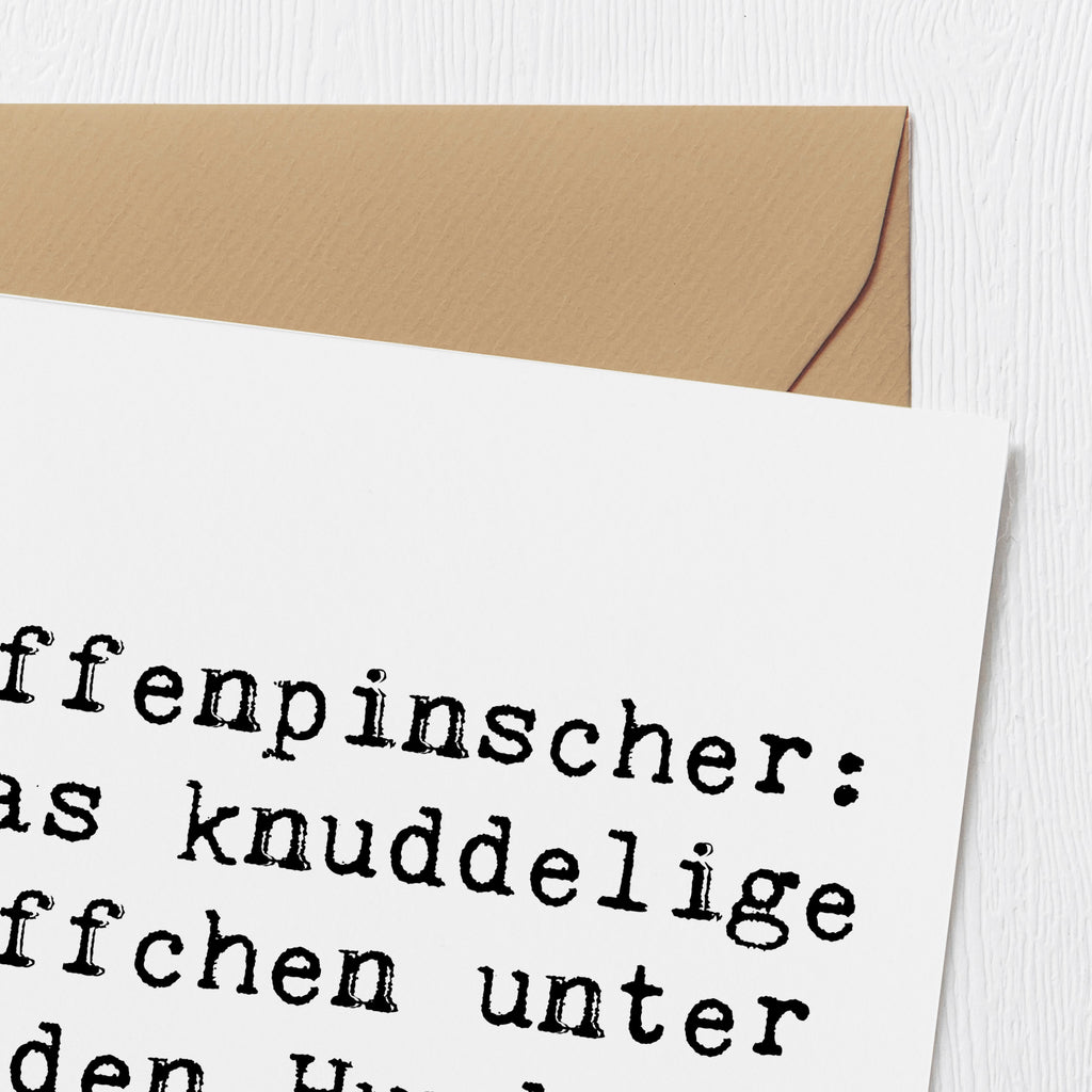 Deluxe Karte Spruch Affenpinscher Äffchen Karte, Grußkarte, Klappkarte, Einladungskarte, Glückwunschkarte, Hochzeitskarte, Geburtstagskarte, Hochwertige Grußkarte, Hochwertige Klappkarte, Hund, Hunderasse, Rassehund, Hundebesitzer, Geschenk, Tierfreund, Schenken, Welpe