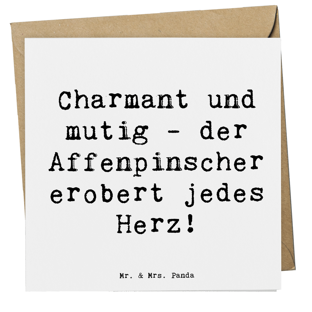 Deluxe Karte Spruch Affenpinscher Charmeur Karte, Grußkarte, Klappkarte, Einladungskarte, Glückwunschkarte, Hochzeitskarte, Geburtstagskarte, Hochwertige Grußkarte, Hochwertige Klappkarte, Hund, Hunderasse, Rassehund, Hundebesitzer, Geschenk, Tierfreund, Schenken, Welpe