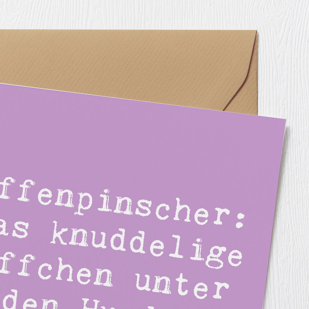 Deluxe Karte Spruch Affenpinscher Äffchen Karte, Grußkarte, Klappkarte, Einladungskarte, Glückwunschkarte, Hochzeitskarte, Geburtstagskarte, Hochwertige Grußkarte, Hochwertige Klappkarte, Hund, Hunderasse, Rassehund, Hundebesitzer, Geschenk, Tierfreund, Schenken, Welpe