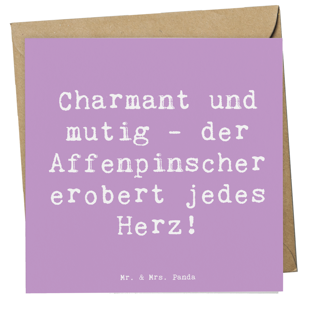 Deluxe Karte Spruch Affenpinscher Charmeur Karte, Grußkarte, Klappkarte, Einladungskarte, Glückwunschkarte, Hochzeitskarte, Geburtstagskarte, Hochwertige Grußkarte, Hochwertige Klappkarte, Hund, Hunderasse, Rassehund, Hundebesitzer, Geschenk, Tierfreund, Schenken, Welpe