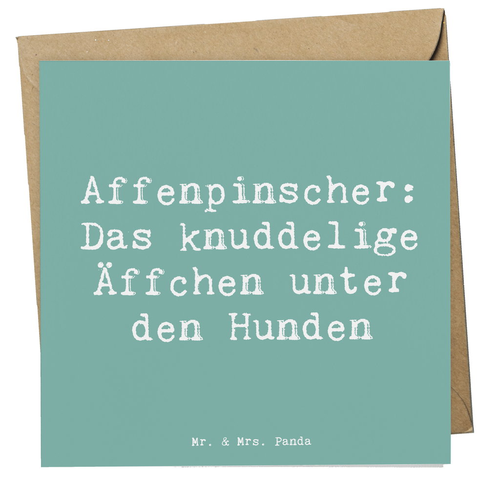 Deluxe Karte Spruch Affenpinscher Äffchen Karte, Grußkarte, Klappkarte, Einladungskarte, Glückwunschkarte, Hochzeitskarte, Geburtstagskarte, Hochwertige Grußkarte, Hochwertige Klappkarte, Hund, Hunderasse, Rassehund, Hundebesitzer, Geschenk, Tierfreund, Schenken, Welpe