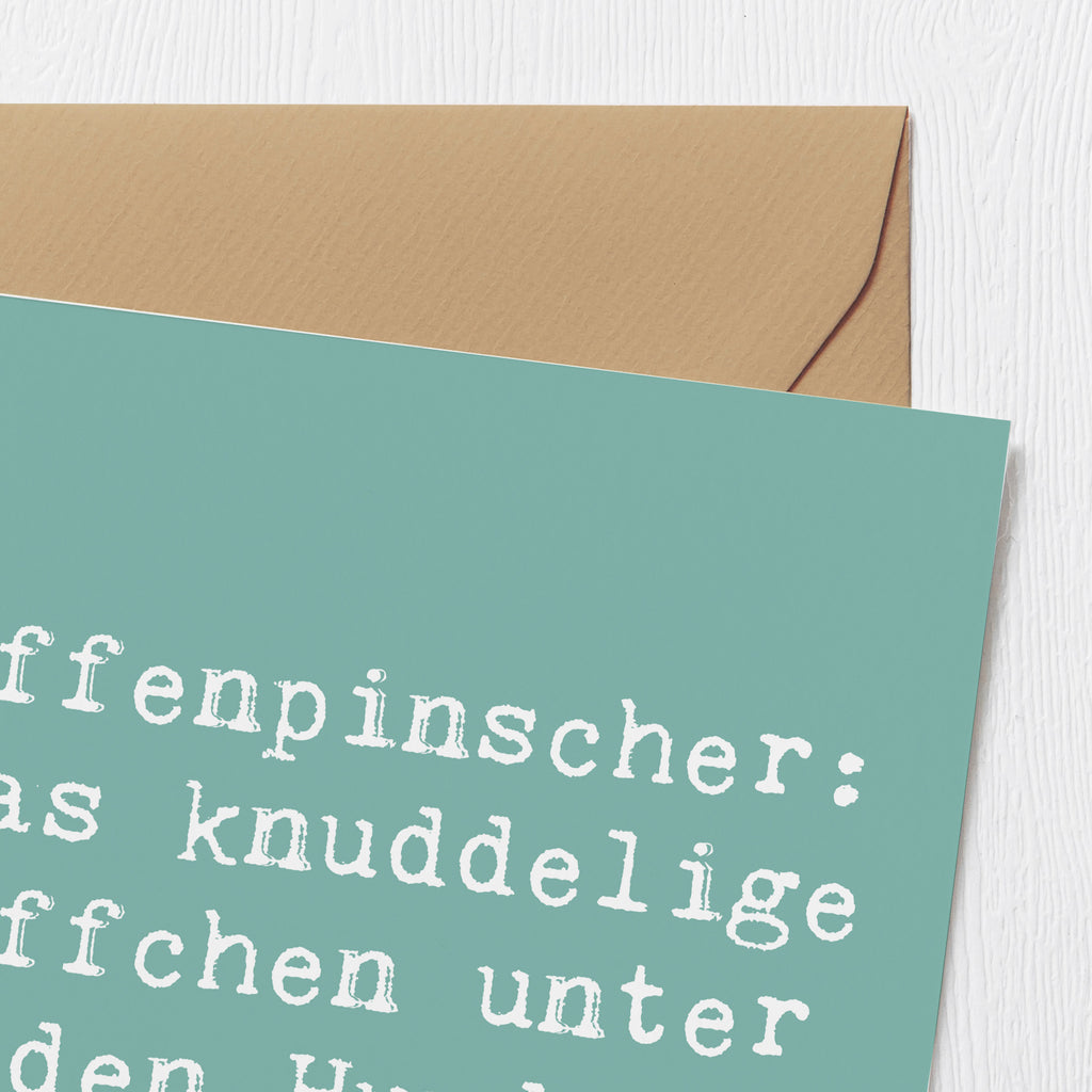 Deluxe Karte Spruch Affenpinscher Äffchen Karte, Grußkarte, Klappkarte, Einladungskarte, Glückwunschkarte, Hochzeitskarte, Geburtstagskarte, Hochwertige Grußkarte, Hochwertige Klappkarte, Hund, Hunderasse, Rassehund, Hundebesitzer, Geschenk, Tierfreund, Schenken, Welpe