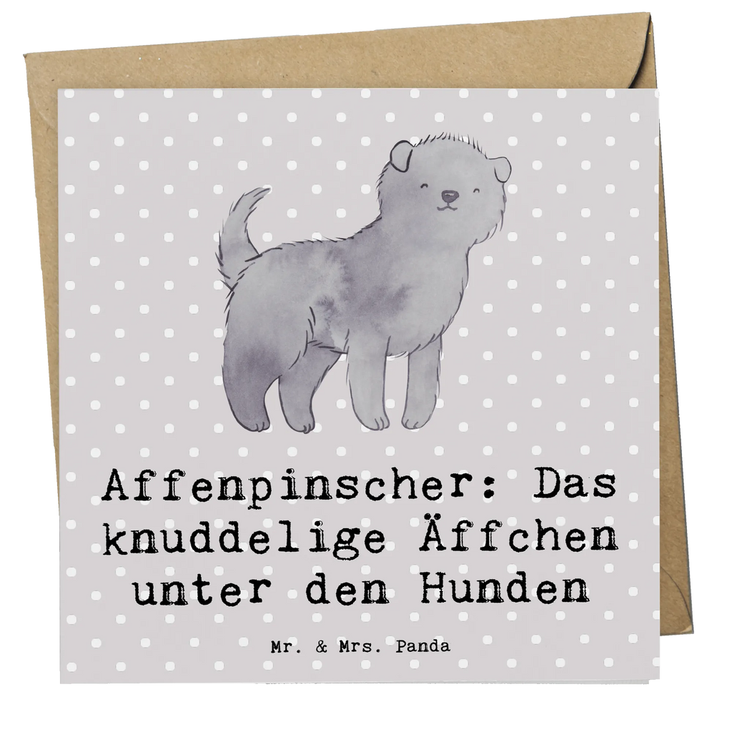 Deluxe Karte Affenpinscher Äffchen Karte, Grußkarte, Klappkarte, Einladungskarte, Glückwunschkarte, Hochzeitskarte, Geburtstagskarte, Hochwertige Grußkarte, Hochwertige Klappkarte, Hund, Hunderasse, Rassehund, Hundebesitzer, Geschenk, Tierfreund, Schenken, Welpe