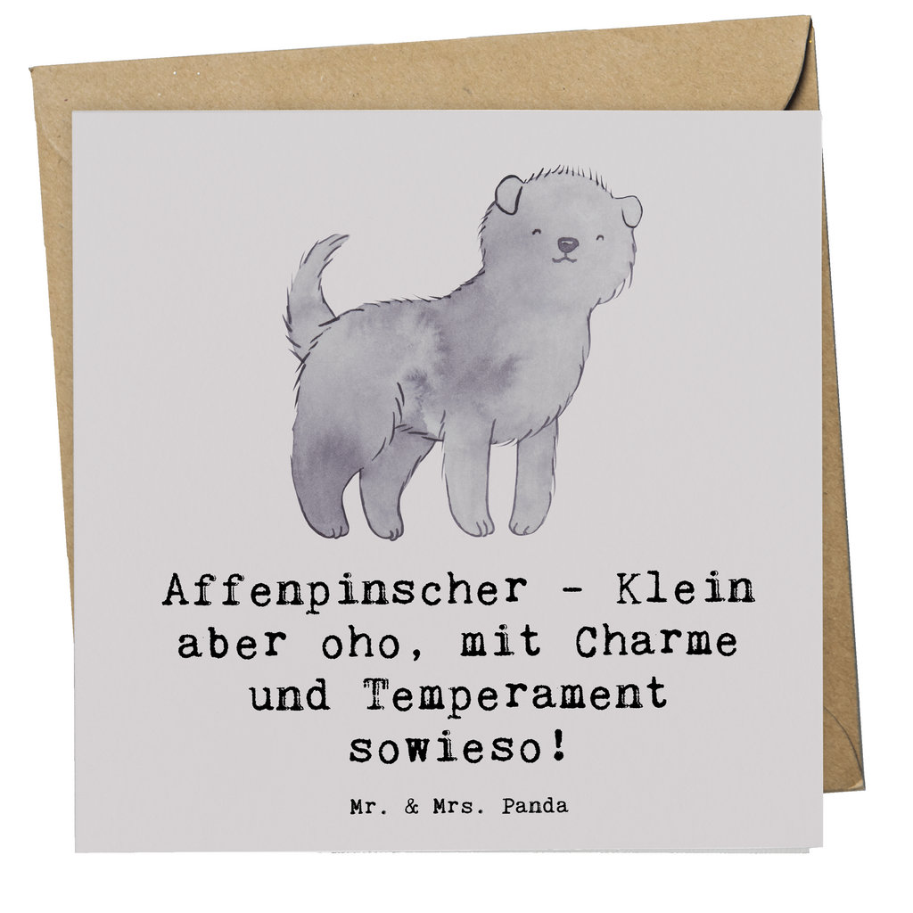 Deluxe Karte Affenpinscher Charme Karte, Grußkarte, Klappkarte, Einladungskarte, Glückwunschkarte, Hochzeitskarte, Geburtstagskarte, Hochwertige Grußkarte, Hochwertige Klappkarte, Hund, Hunderasse, Rassehund, Hundebesitzer, Geschenk, Tierfreund, Schenken, Welpe