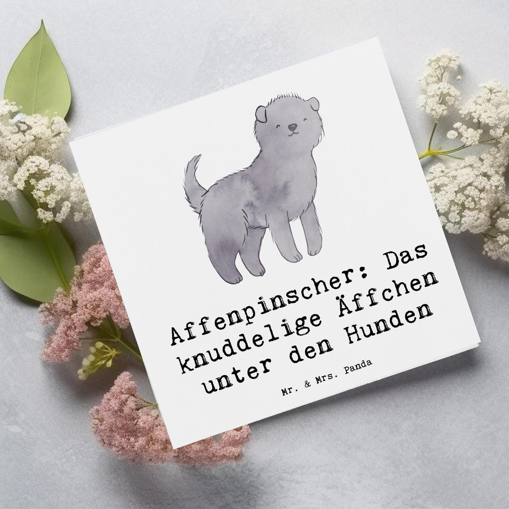 Deluxe Karte Affenpinscher Äffchen Karte, Grußkarte, Klappkarte, Einladungskarte, Glückwunschkarte, Hochzeitskarte, Geburtstagskarte, Hochwertige Grußkarte, Hochwertige Klappkarte, Hund, Hunderasse, Rassehund, Hundebesitzer, Geschenk, Tierfreund, Schenken, Welpe