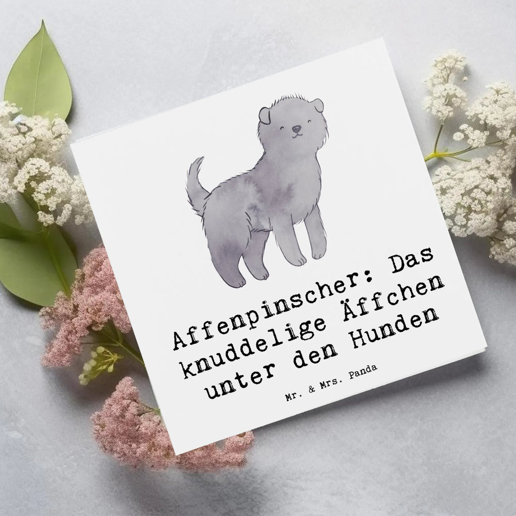 Deluxe Karte Affenpinscher Äffchen Karte, Grußkarte, Klappkarte, Einladungskarte, Glückwunschkarte, Hochzeitskarte, Geburtstagskarte, Hochwertige Grußkarte, Hochwertige Klappkarte, Hund, Hunderasse, Rassehund, Hundebesitzer, Geschenk, Tierfreund, Schenken, Welpe