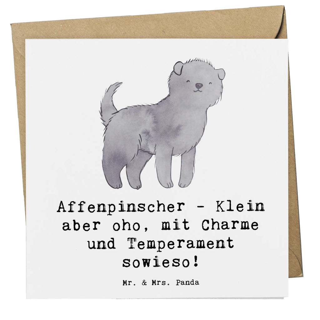 Deluxe Karte Affenpinscher Charme Karte, Grußkarte, Klappkarte, Einladungskarte, Glückwunschkarte, Hochzeitskarte, Geburtstagskarte, Hochwertige Grußkarte, Hochwertige Klappkarte, Hund, Hunderasse, Rassehund, Hundebesitzer, Geschenk, Tierfreund, Schenken, Welpe