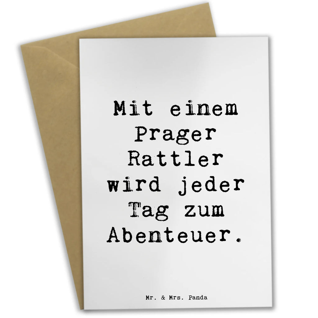 Grußkarte Spruch Prager Rattler Abenteuer Grußkarte, Klappkarte, Einladungskarte, Glückwunschkarte, Hochzeitskarte, Geburtstagskarte, Karte, Ansichtskarten, Hund, Hunderasse, Rassehund, Hundebesitzer, Geschenk, Tierfreund, Schenken, Welpe