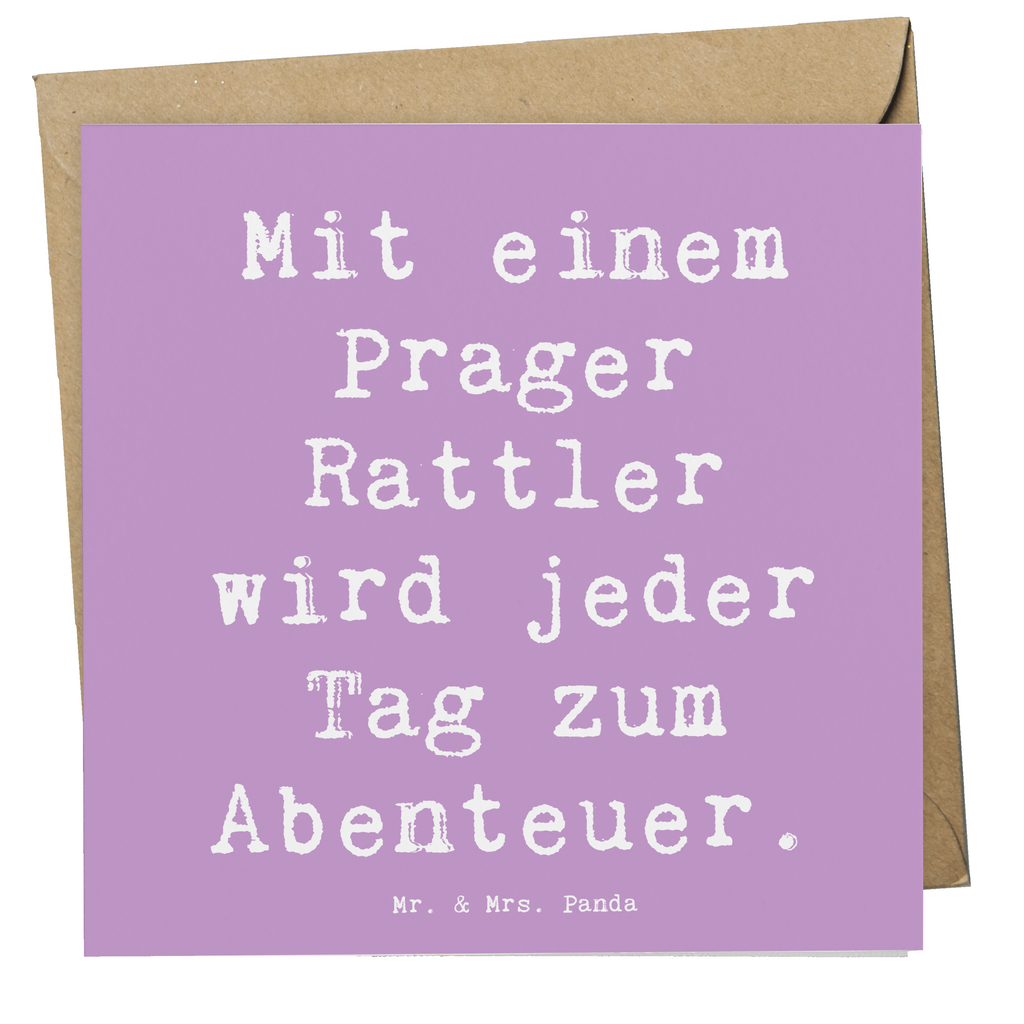 Deluxe Karte Spruch Prager Rattler Abenteuer Karte, Grußkarte, Klappkarte, Einladungskarte, Glückwunschkarte, Hochzeitskarte, Geburtstagskarte, Hochwertige Grußkarte, Hochwertige Klappkarte, Hund, Hunderasse, Rassehund, Hundebesitzer, Geschenk, Tierfreund, Schenken, Welpe