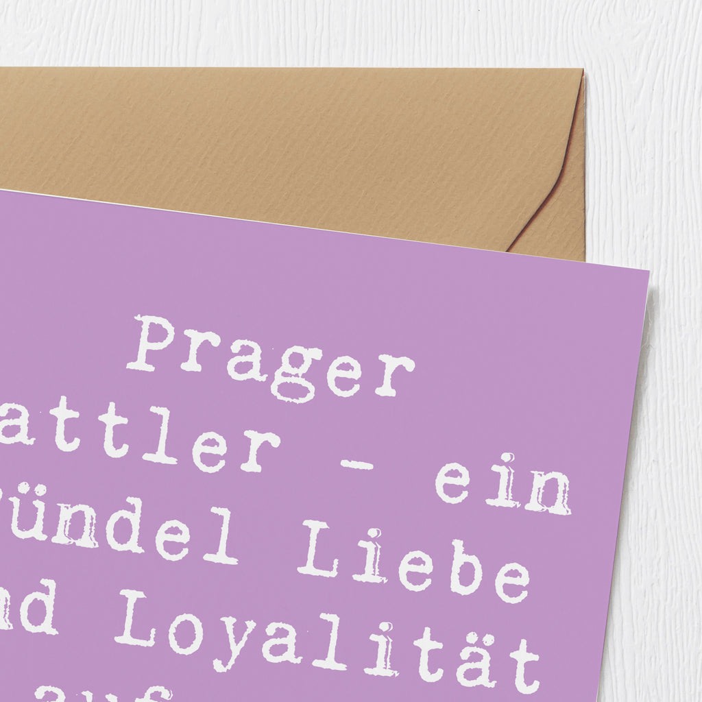 Deluxe Karte Spruch Prager Rattler Karte, Grußkarte, Klappkarte, Einladungskarte, Glückwunschkarte, Hochzeitskarte, Geburtstagskarte, Hochwertige Grußkarte, Hochwertige Klappkarte, Hund, Hunderasse, Rassehund, Hundebesitzer, Geschenk, Tierfreund, Schenken, Welpe