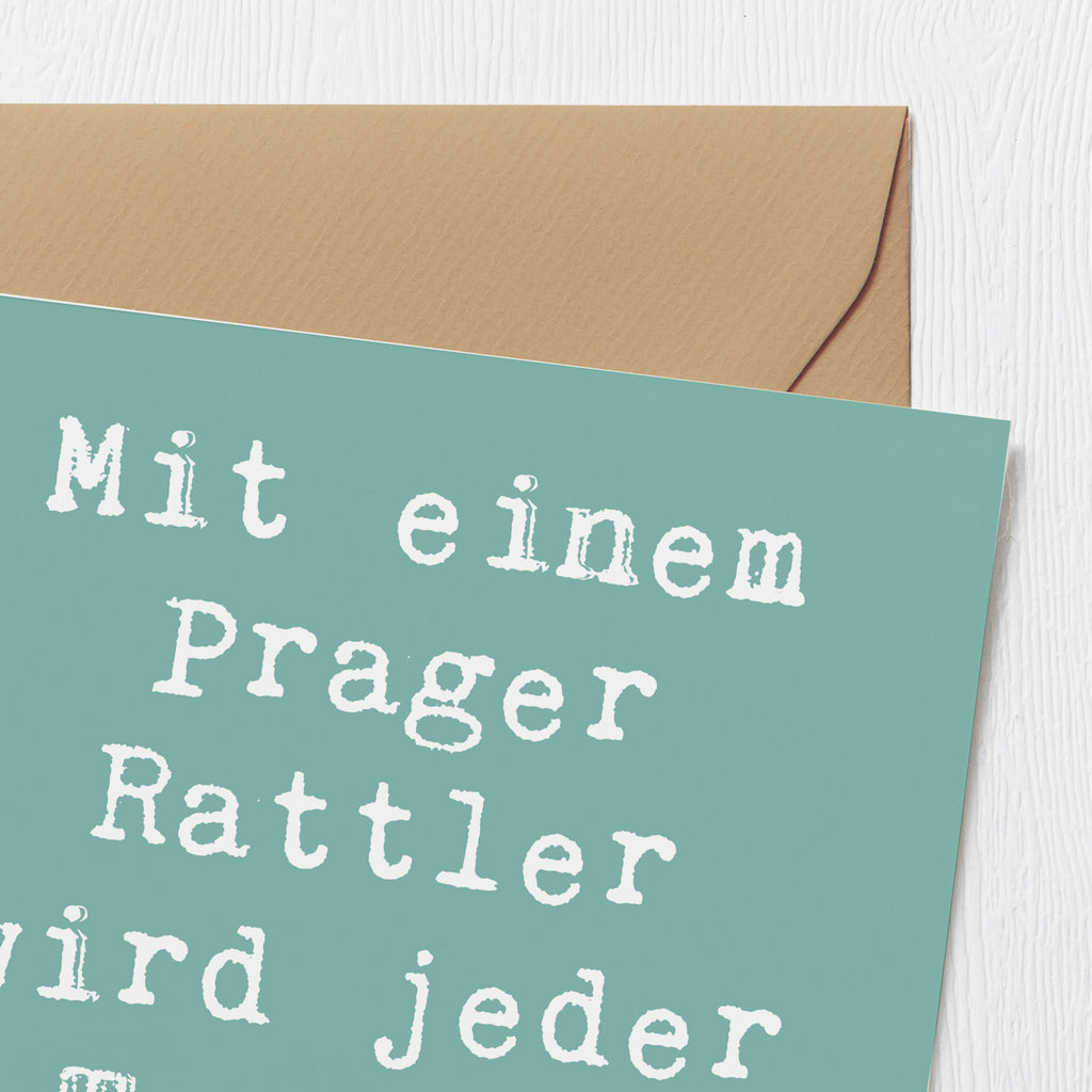 Deluxe Karte Spruch Prager Rattler Abenteuer Karte, Grußkarte, Klappkarte, Einladungskarte, Glückwunschkarte, Hochzeitskarte, Geburtstagskarte, Hochwertige Grußkarte, Hochwertige Klappkarte, Hund, Hunderasse, Rassehund, Hundebesitzer, Geschenk, Tierfreund, Schenken, Welpe