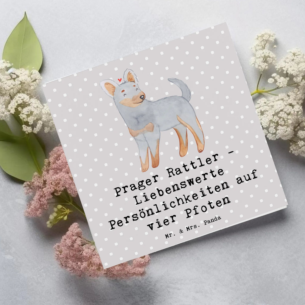 Deluxe Karte Prager Rattler Karte, Grußkarte, Klappkarte, Einladungskarte, Glückwunschkarte, Hochzeitskarte, Geburtstagskarte, Hochwertige Grußkarte, Hochwertige Klappkarte, Hund, Hunderasse, Rassehund, Hundebesitzer, Geschenk, Tierfreund, Schenken, Welpe