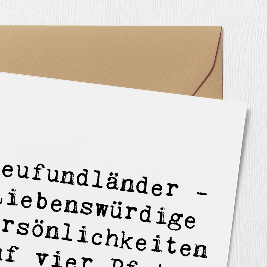 Deluxe Karte Spruch Neufundländer Persönlichkeiten Karte, Grußkarte, Klappkarte, Einladungskarte, Glückwunschkarte, Hochzeitskarte, Geburtstagskarte, Hochwertige Grußkarte, Hochwertige Klappkarte, Hund, Hunderasse, Rassehund, Hundebesitzer, Geschenk, Tierfreund, Schenken, Welpe