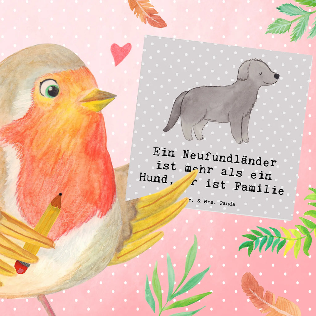 Deluxe Karte Neufundländer Familie Karte, Grußkarte, Klappkarte, Einladungskarte, Glückwunschkarte, Hochzeitskarte, Geburtstagskarte, Hochwertige Grußkarte, Hochwertige Klappkarte, Hund, Hunderasse, Rassehund, Hundebesitzer, Geschenk, Tierfreund, Schenken, Welpe