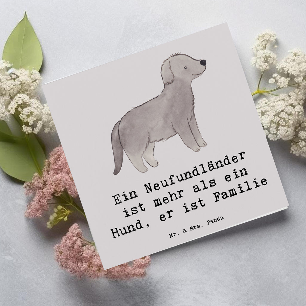 Deluxe Karte Neufundländer Familie Karte, Grußkarte, Klappkarte, Einladungskarte, Glückwunschkarte, Hochzeitskarte, Geburtstagskarte, Hochwertige Grußkarte, Hochwertige Klappkarte, Hund, Hunderasse, Rassehund, Hundebesitzer, Geschenk, Tierfreund, Schenken, Welpe