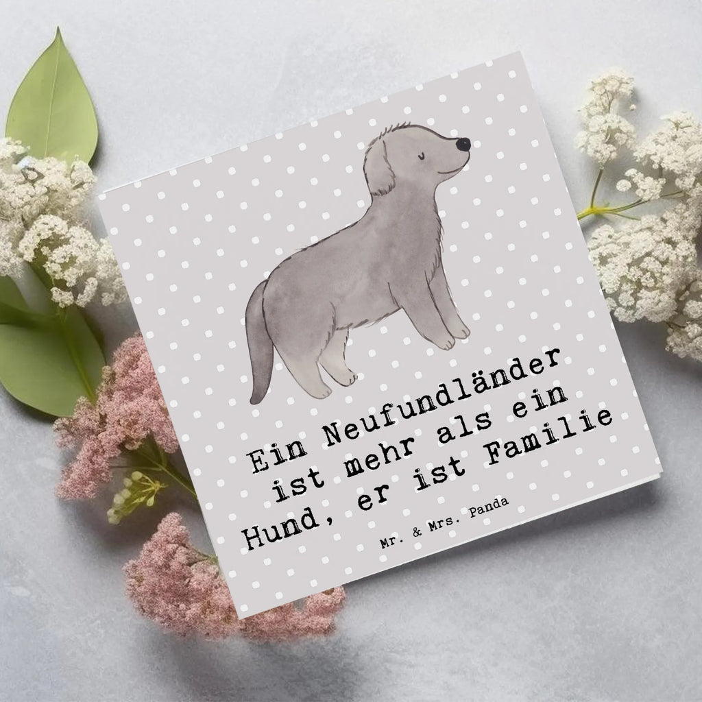 Deluxe Karte Neufundländer Familie Karte, Grußkarte, Klappkarte, Einladungskarte, Glückwunschkarte, Hochzeitskarte, Geburtstagskarte, Hochwertige Grußkarte, Hochwertige Klappkarte, Hund, Hunderasse, Rassehund, Hundebesitzer, Geschenk, Tierfreund, Schenken, Welpe