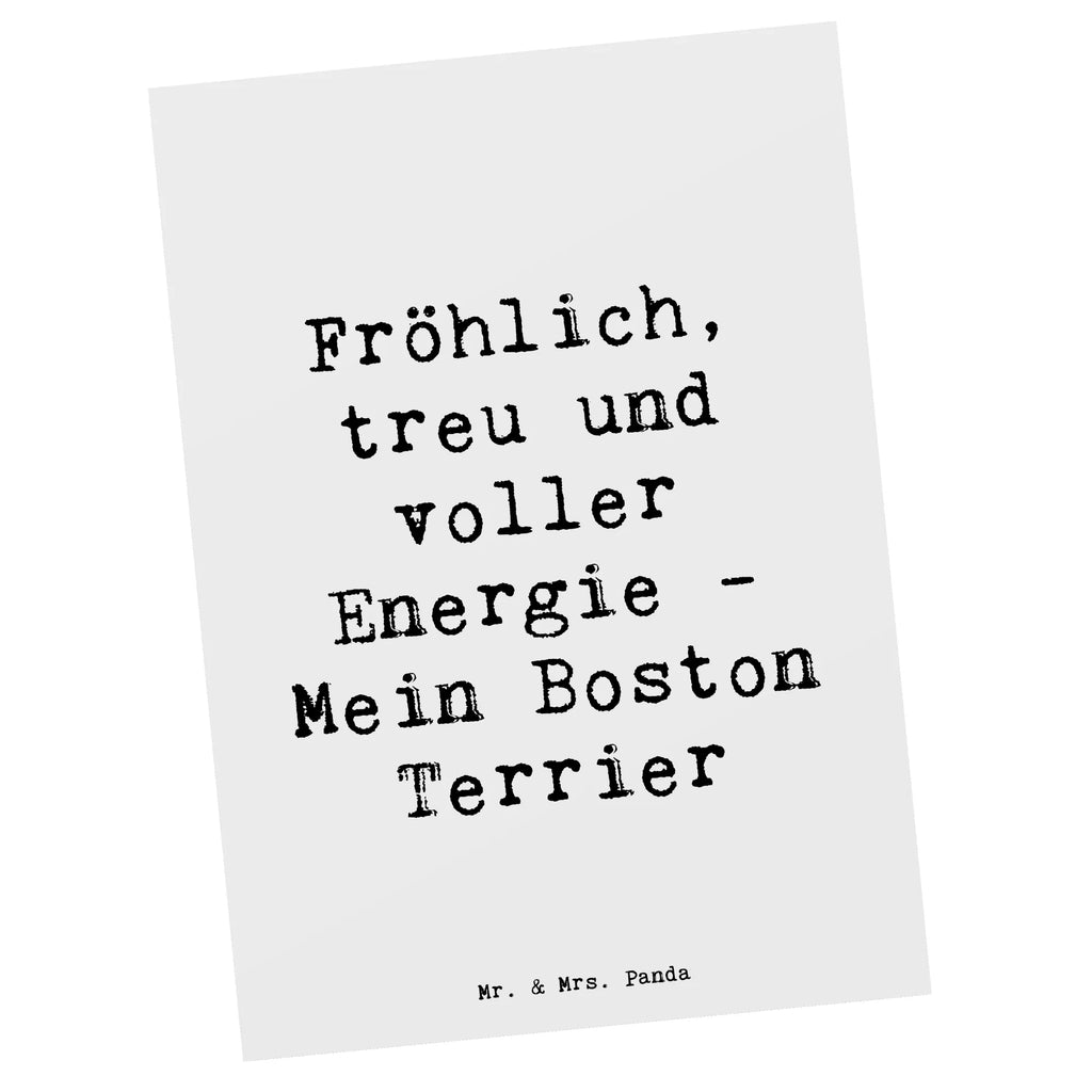 Postkarte Spruch Boston Terrier Freude Postkarte, Karte, Geschenkkarte, Grußkarte, Einladung, Ansichtskarte, Geburtstagskarte, Einladungskarte, Dankeskarte, Ansichtskarten, Einladung Geburtstag, Einladungskarten Geburtstag, Hund, Hunderasse, Rassehund, Hundebesitzer, Geschenk, Tierfreund, Schenken, Welpe