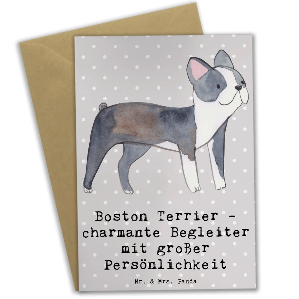 Grußkarte Boston Terrier Begleiter Grußkarte, Klappkarte, Einladungskarte, Glückwunschkarte, Hochzeitskarte, Geburtstagskarte, Karte, Ansichtskarten, Hund, Hunderasse, Rassehund, Hundebesitzer, Geschenk, Tierfreund, Schenken, Welpe