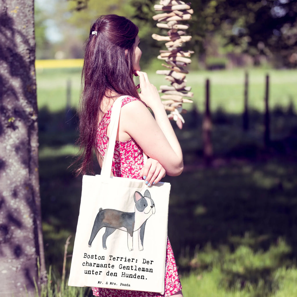 Tragetasche Boston Terrier Gentleman Beuteltasche, Beutel, Einkaufstasche, Jutebeutel, Stoffbeutel, Tasche, Shopper, Umhängetasche, Strandtasche, Schultertasche, Stofftasche, Tragetasche, Badetasche, Jutetasche, Einkaufstüte, Laptoptasche, Hund, Hunderasse, Rassehund, Hundebesitzer, Geschenk, Tierfreund, Schenken, Welpe