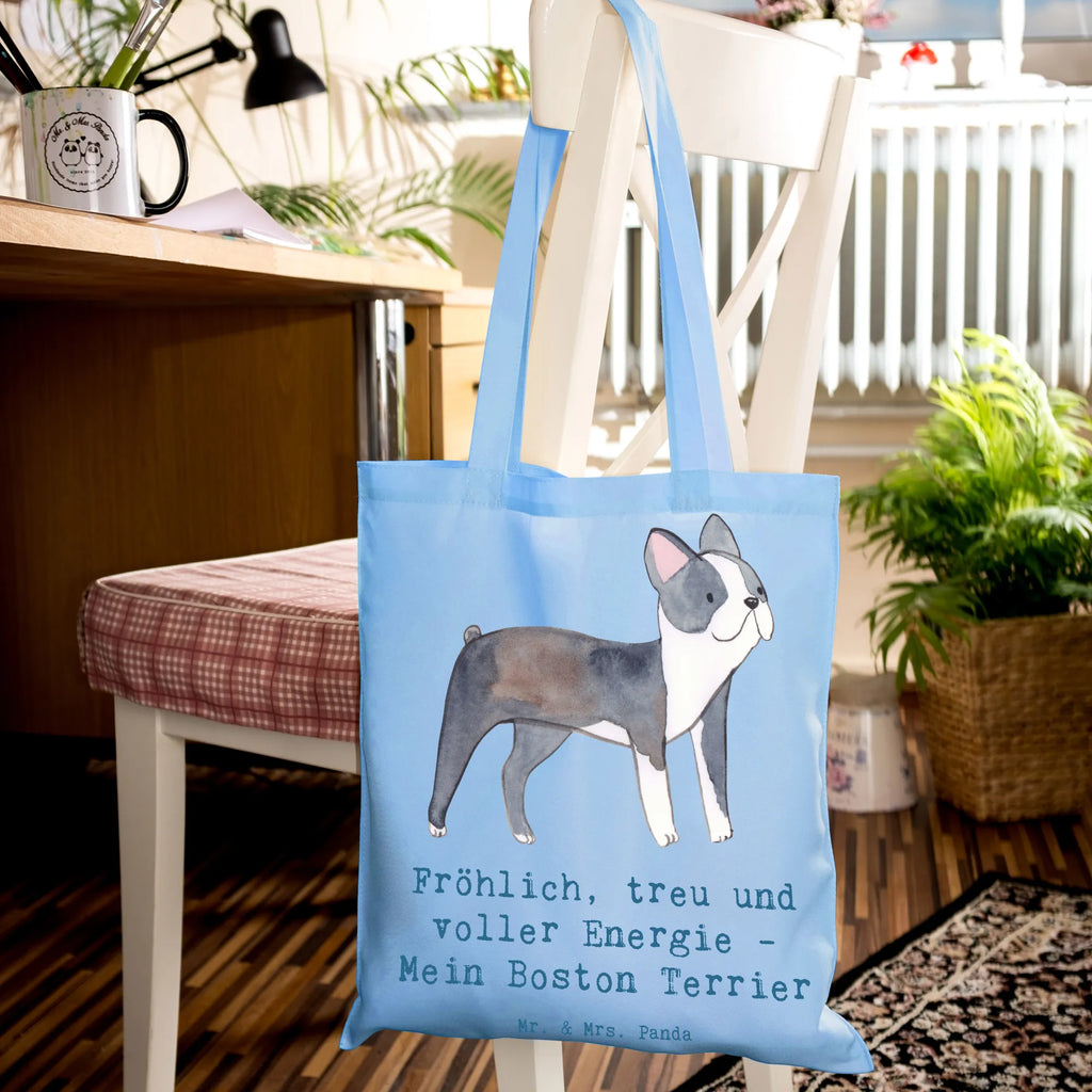 Tragetasche Boston Terrier Freude Beuteltasche, Beutel, Einkaufstasche, Jutebeutel, Stoffbeutel, Tasche, Shopper, Umhängetasche, Strandtasche, Schultertasche, Stofftasche, Tragetasche, Badetasche, Jutetasche, Einkaufstüte, Laptoptasche, Hund, Hunderasse, Rassehund, Hundebesitzer, Geschenk, Tierfreund, Schenken, Welpe