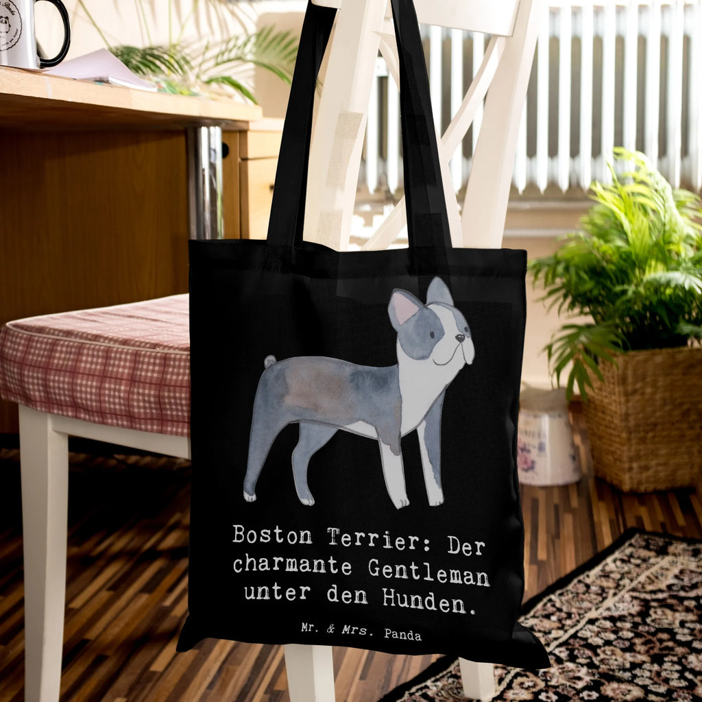 Tragetasche Boston Terrier Gentleman Beuteltasche, Beutel, Einkaufstasche, Jutebeutel, Stoffbeutel, Tasche, Shopper, Umhängetasche, Strandtasche, Schultertasche, Stofftasche, Tragetasche, Badetasche, Jutetasche, Einkaufstüte, Laptoptasche, Hund, Hunderasse, Rassehund, Hundebesitzer, Geschenk, Tierfreund, Schenken, Welpe